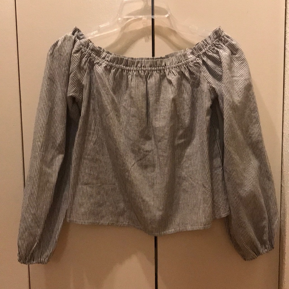Brandy Melville striped off the shoulder top